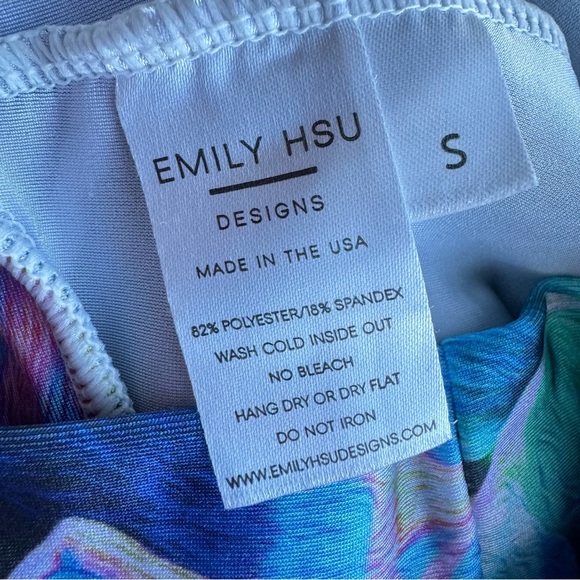 EMILY HSU Designs White Orchid Sneaker Legging Floral High-Rise Full Length S - Picture 4 of 6